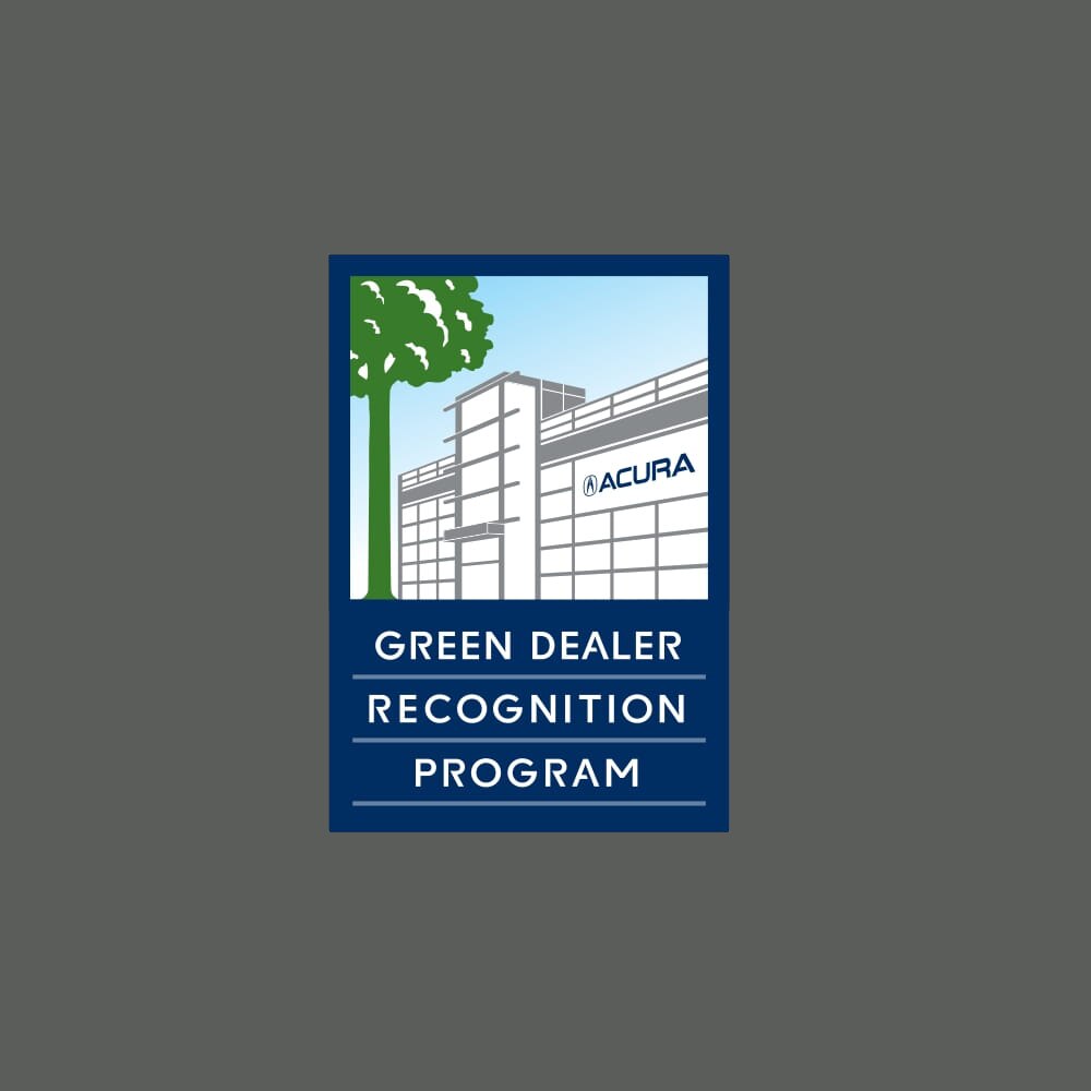 The Acura Green Dealer Recognition Program badge