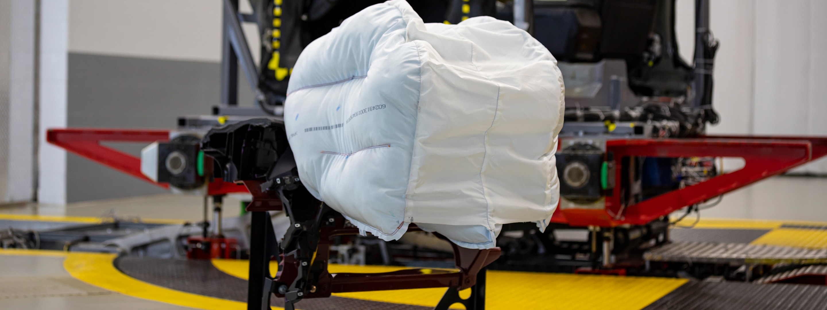 Image of new front passenger airbag. 
